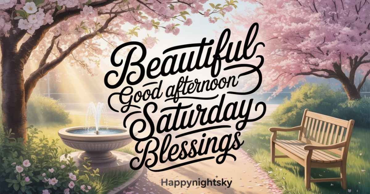Good Afternoon Saturday Blessings