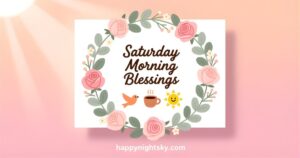 Saturday Morning Blessings
