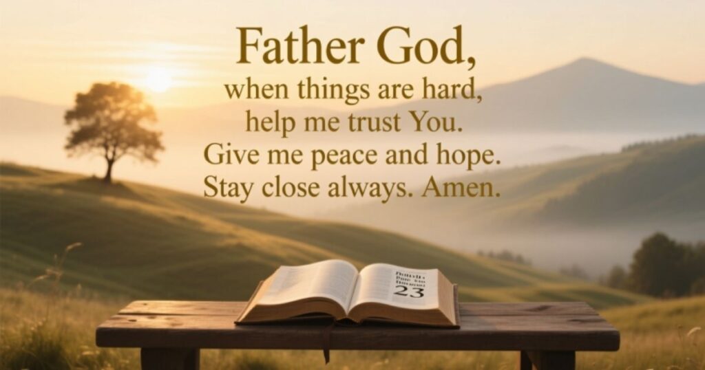 Prayer For Trust During Hard Times
